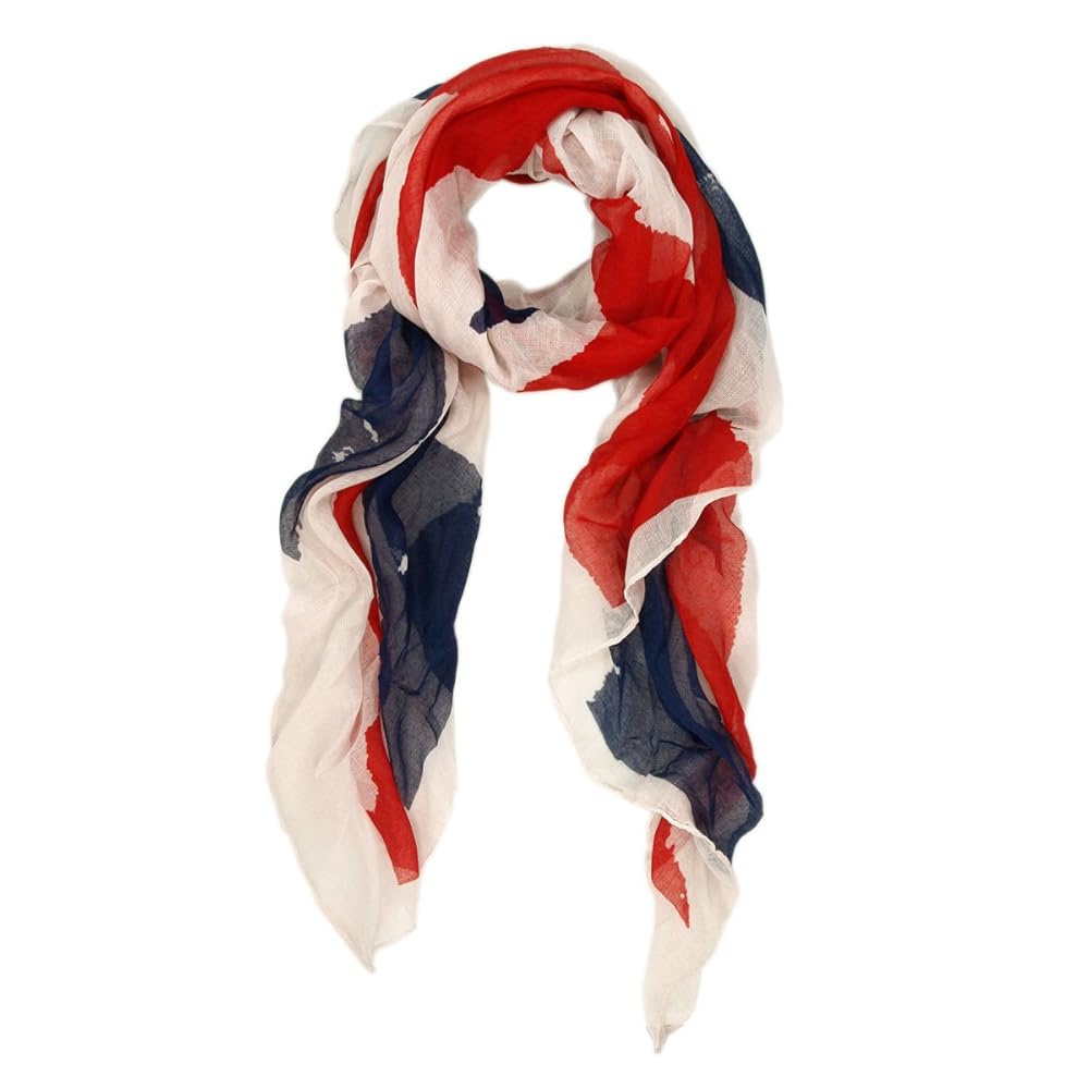 One UK British Flag Fashion Scarf Wrap at Amazon Women's